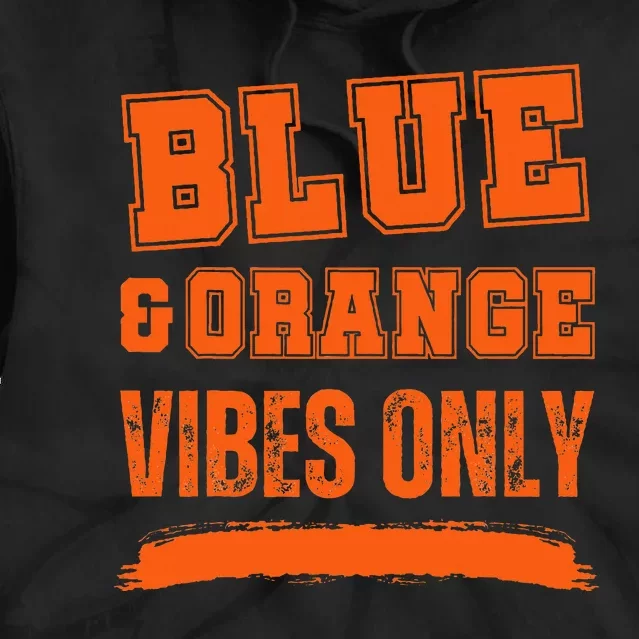 Blue And Orange Game Day Tie Dye Hoodie