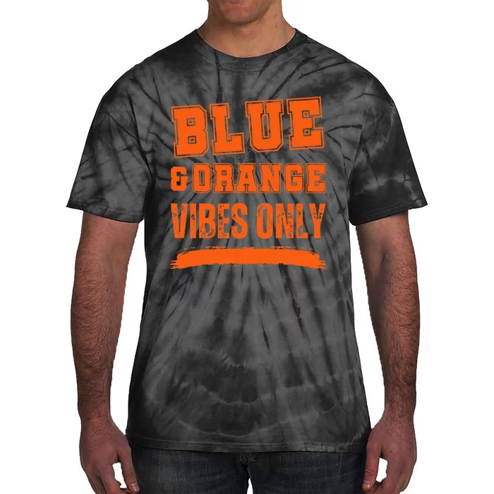 Blue And Orange Game Day Tie-Dye T-Shirt