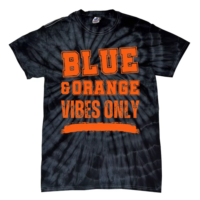 Blue And Orange Game Day Tie-Dye T-Shirt