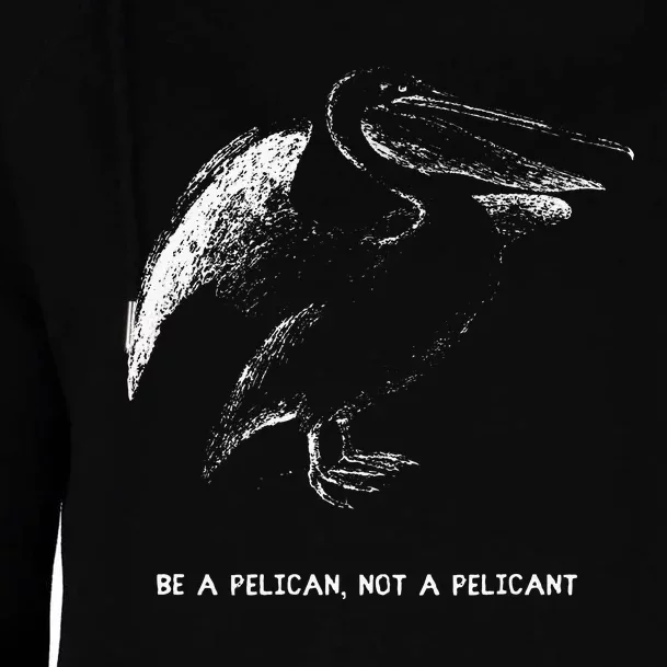 Be A Pelican Not A Pelicant Positive Message Womens Funnel Neck Pullover Hood