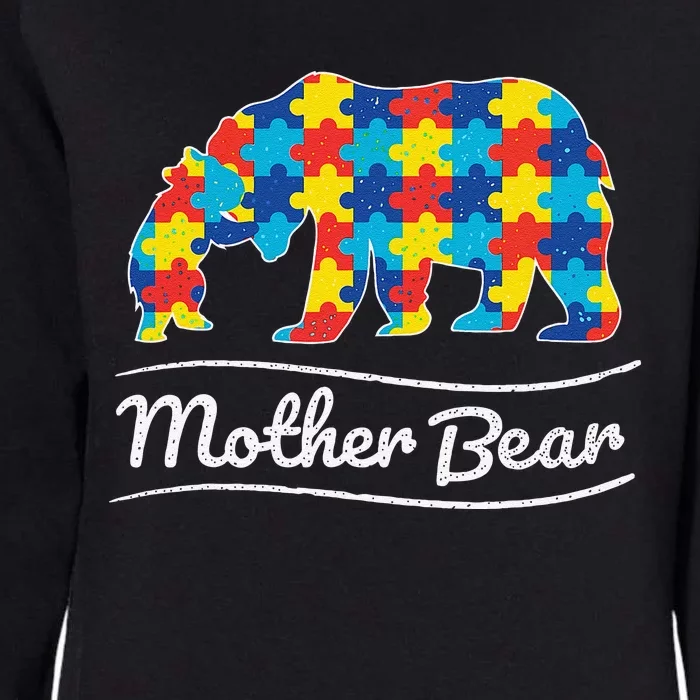 Bear Autism Puzzle Awareness Mother Bear Gifts Tee Womens California Wash Sweatshirt