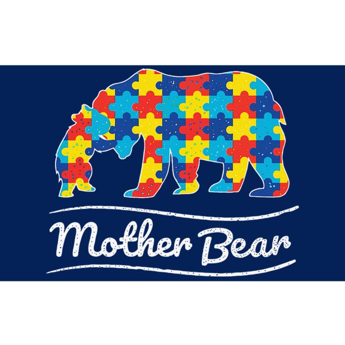 Bear Autism Puzzle Awareness Mother Bear Gifts Tee Bumper Sticker