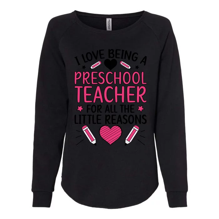 Being A Preschool Teacher Valentines Day Preschool Teaching Gift Womens California Wash Sweatshirt