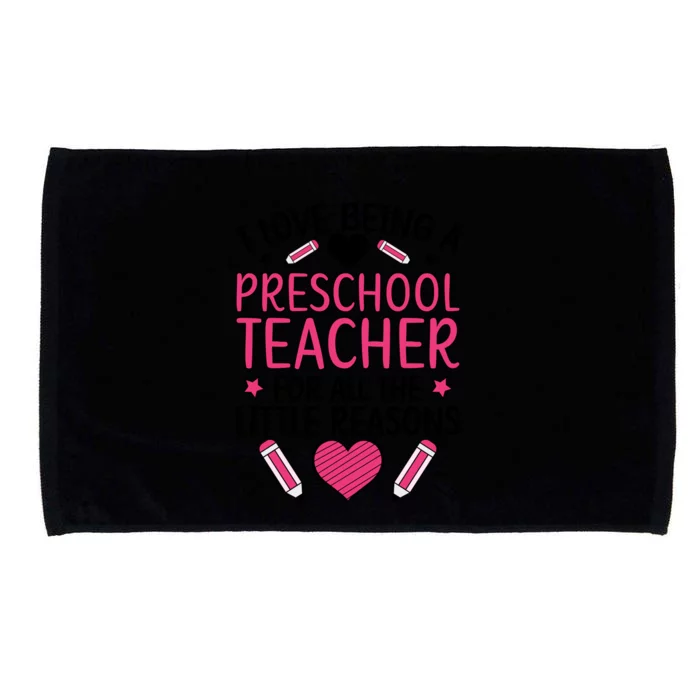 Being A Preschool Teacher Valentines Day Preschool Teaching Gift Microfiber Hand Towel