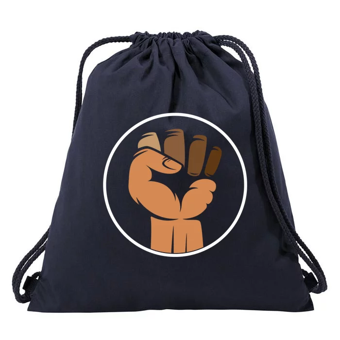 Black And Proud Black History Month Afrocentric Black Pride Gift Drawstring Bag