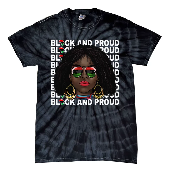 Black and Proud Melanin Black History Juneteenth 1865 Tie-Dye T-Shirt