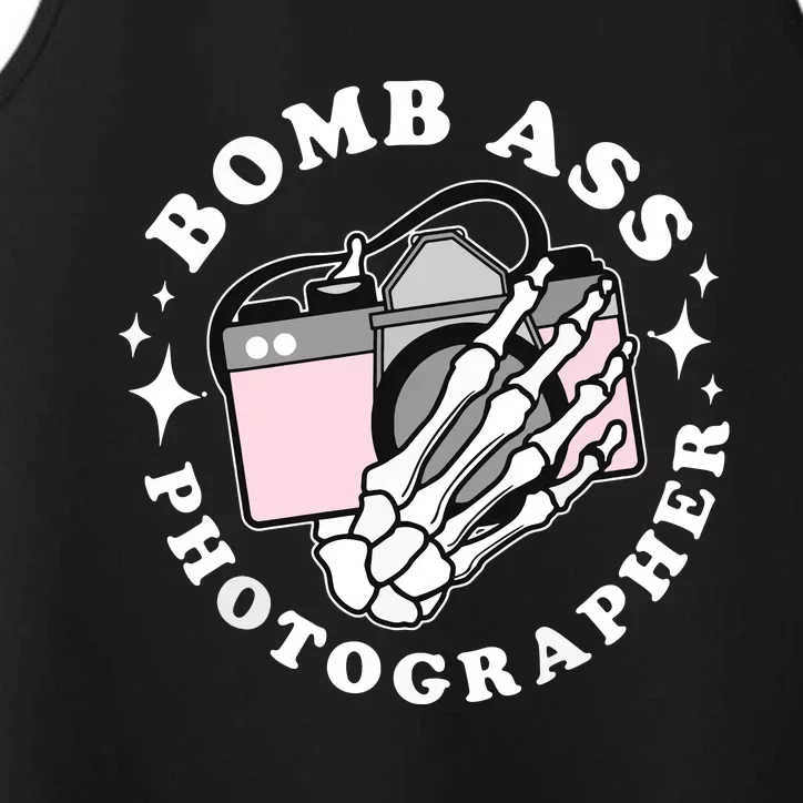 Bomb Ass Photographer Groovy Performance Tank