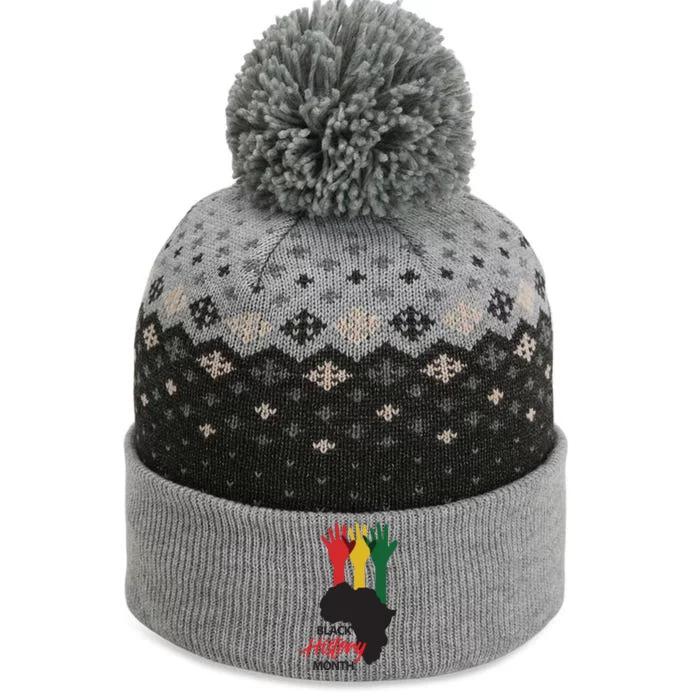 Black And Pride The Baniff Cuffed Pom Beanie