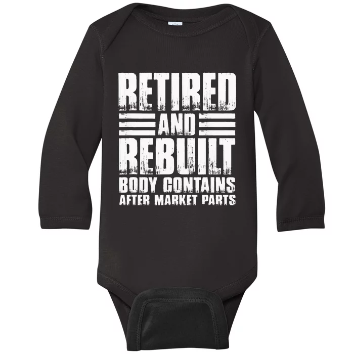 Bionic Aftermarket Parts Design Knee And Hip Replacement Baby Long Sleeve Bodysuit