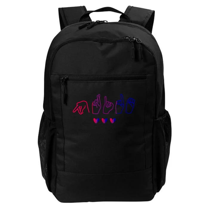 Bisexual ASL Pride Bi Sign Langauge Bisexuality Outfit Daily Commute Backpack