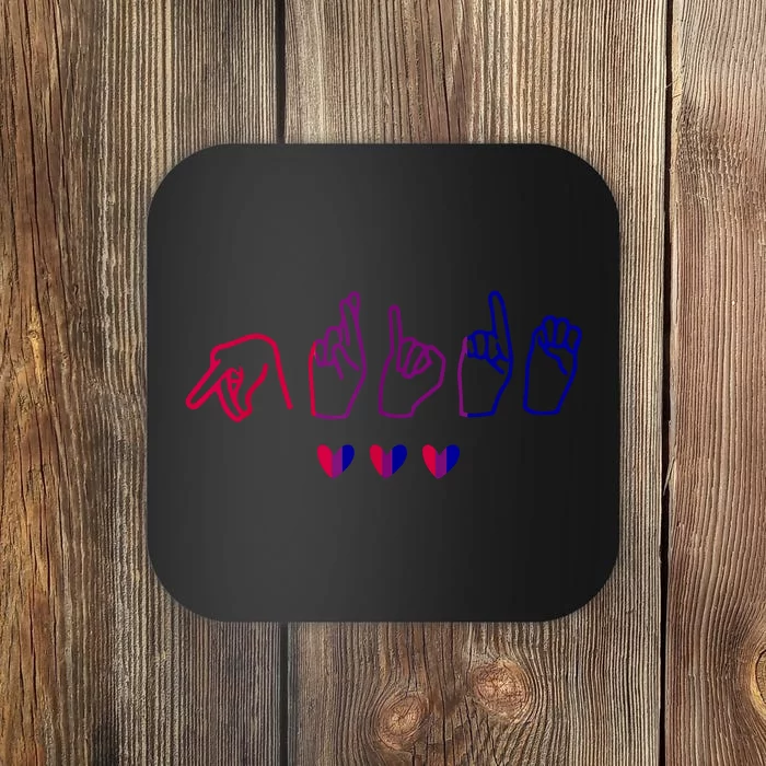 Bisexual ASL Pride Bi Sign Langauge Bisexuality Outfit Coaster