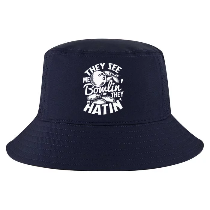 Bowling Alley Pins Spare Strike Cool Comfort Performance Bucket Hat