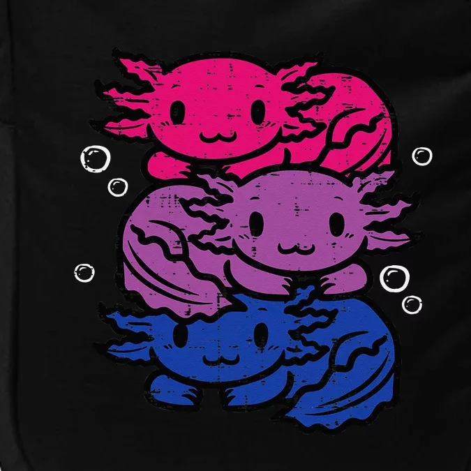 Bisexual Axolotl Pile Cute Bi Pride Flag Lgbt Impact Tech Backpack