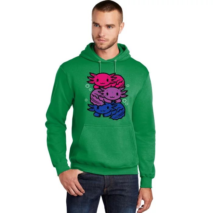 Bisexual Axolotl Pile Cute Bi Pride Flag Lgbt Hoodie Teeshirtpalace