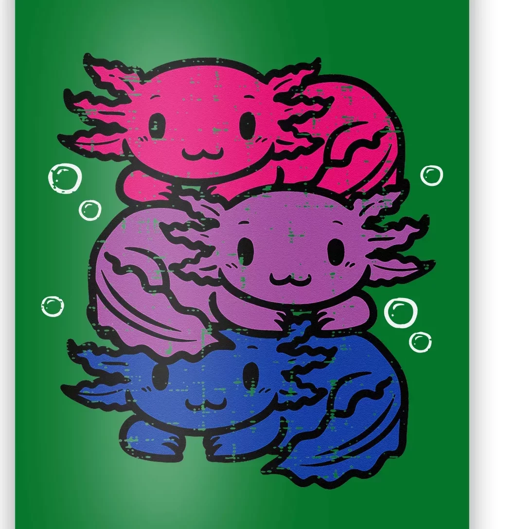 Bisexual Axolotl Pile Cute Bi Pride Flag Lgbt Poster Teeshirtpalace