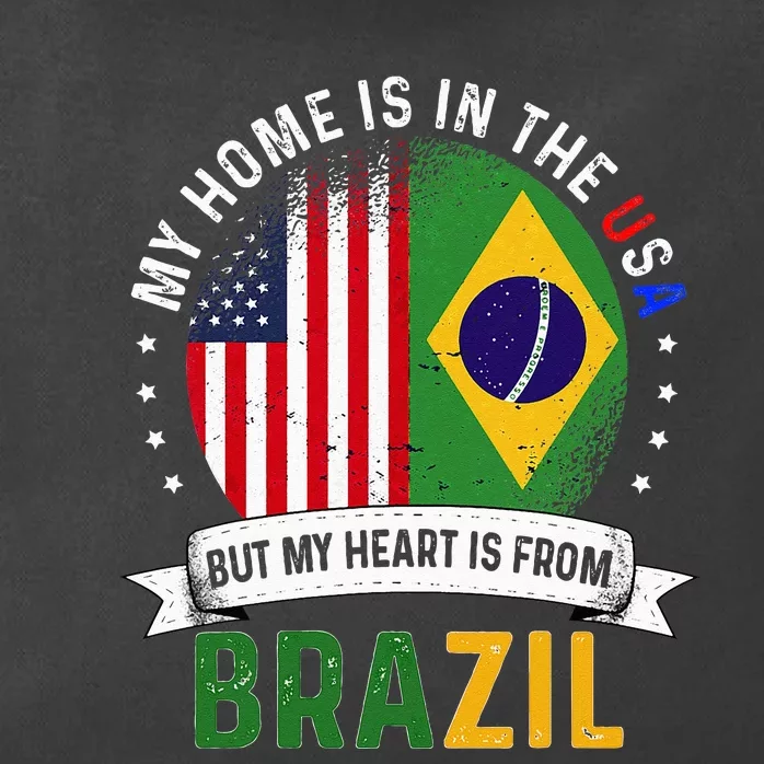 Brazilian American Patriot Heart is from Brazil Flag Zip Tote Bag