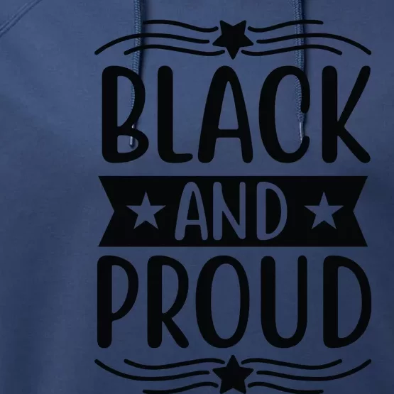 Black And Proud Performance Fleece Hoodie