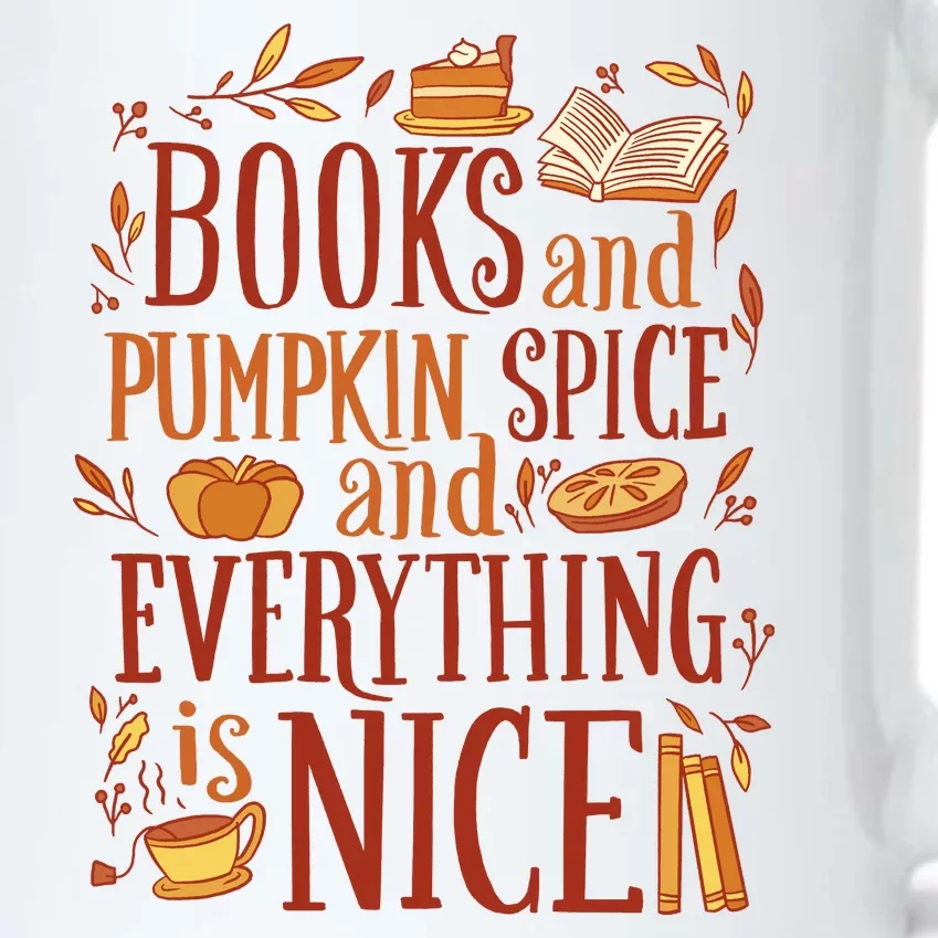 Books And Pumpkin Spice Fall Black Color Changing Mug