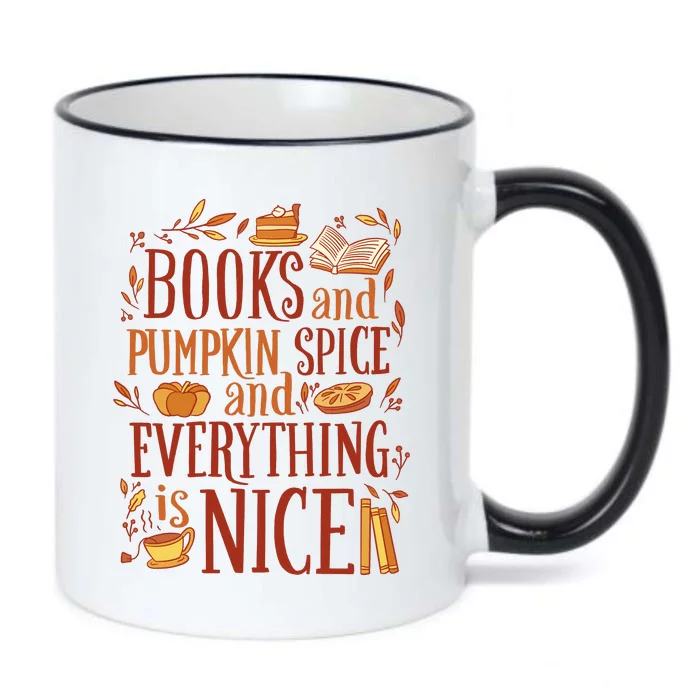 Books And Pumpkin Spice Fall Black Color Changing Mug