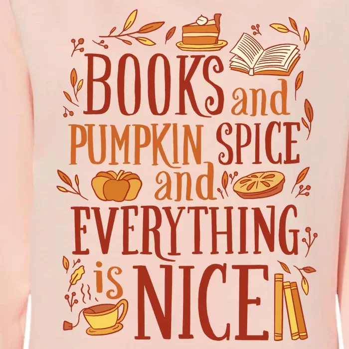 Books And Pumpkin Spice Fall Womens California Wash Sweatshirt