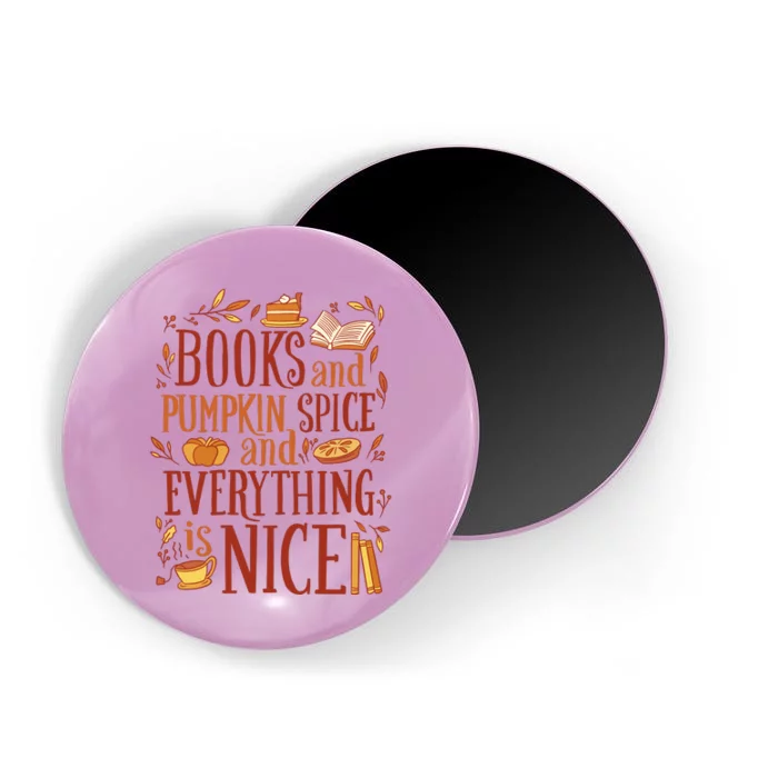 Books And Pumpkin Spice Fall Magnet