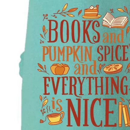 Books And Pumpkin Spice Fall Doggie 3-End Fleece Hoodie