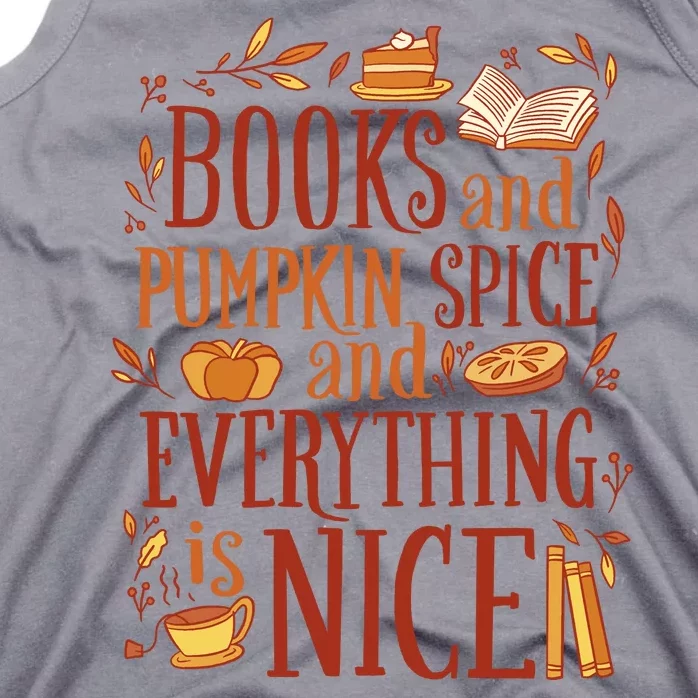 Books And Pumpkin Spice Fall Tank Top