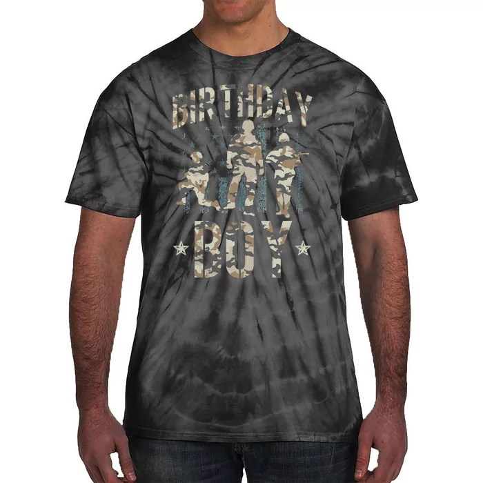 Birthday Army Party Army Decorations Birthday Party Tie-Dye T-Shirt