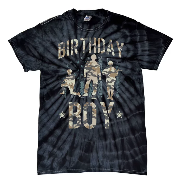 Birthday Army Party Army Decorations Birthday Party Tie-Dye T-Shirt