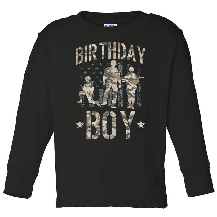 Birthday Army Party Army Decorations Birthday Party Toddler Long Sleeve Shirt