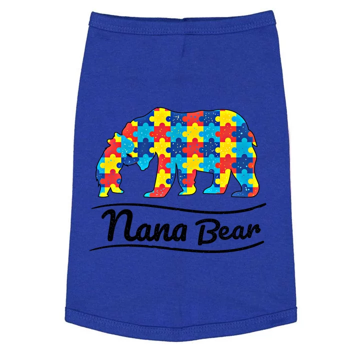 Bear Autism Puzzle Awareness Nana Bear Funny Gift Great Gift Doggie Tank