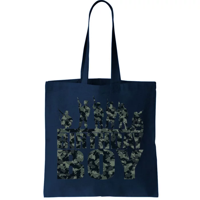 Birthday Army Party Military Party Supplies Camo Green Tote Bag