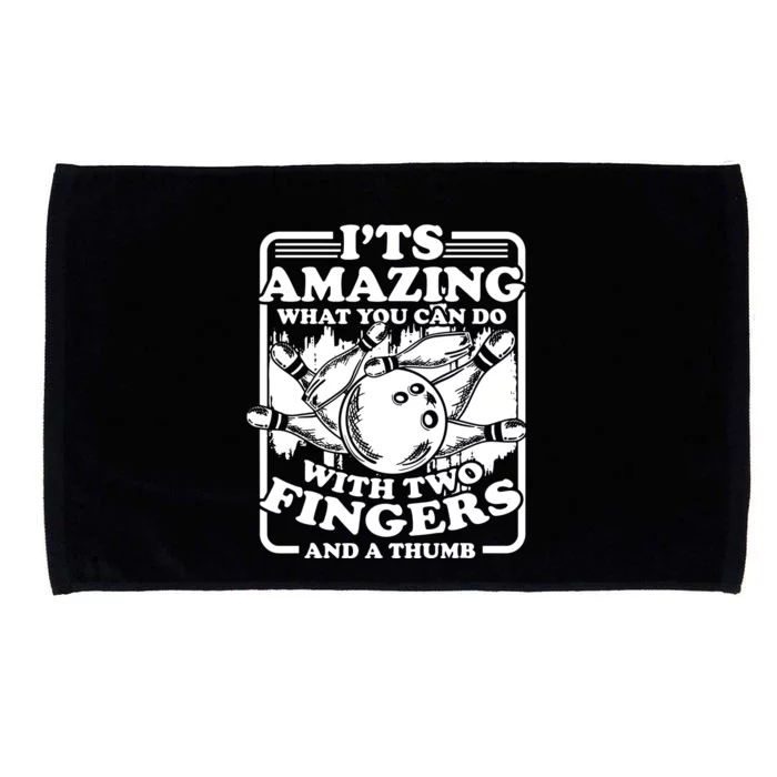 Bowling Alley Pins Spare Strike Microfiber Hand Towel