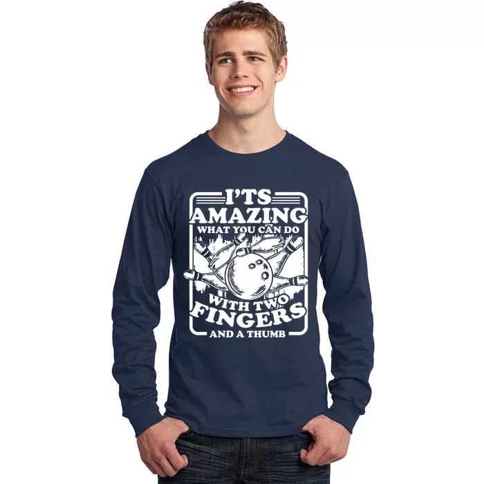 Bowling Alley Pins Spare Strike Tall Long Sleeve T-Shirt