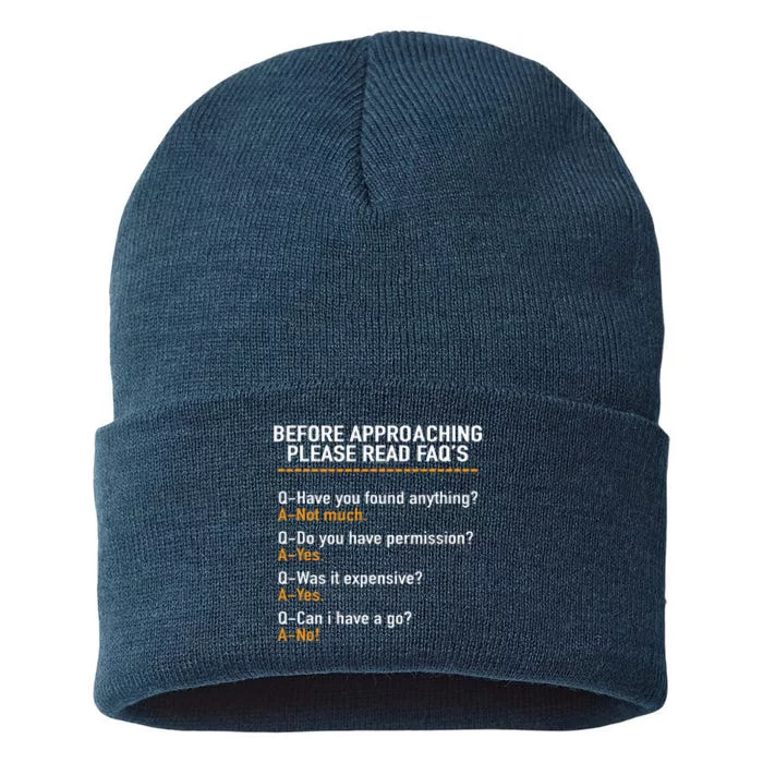 Before Approaching Please Read Faqs Funny Metal Detecting Sustainable Knit Beanie