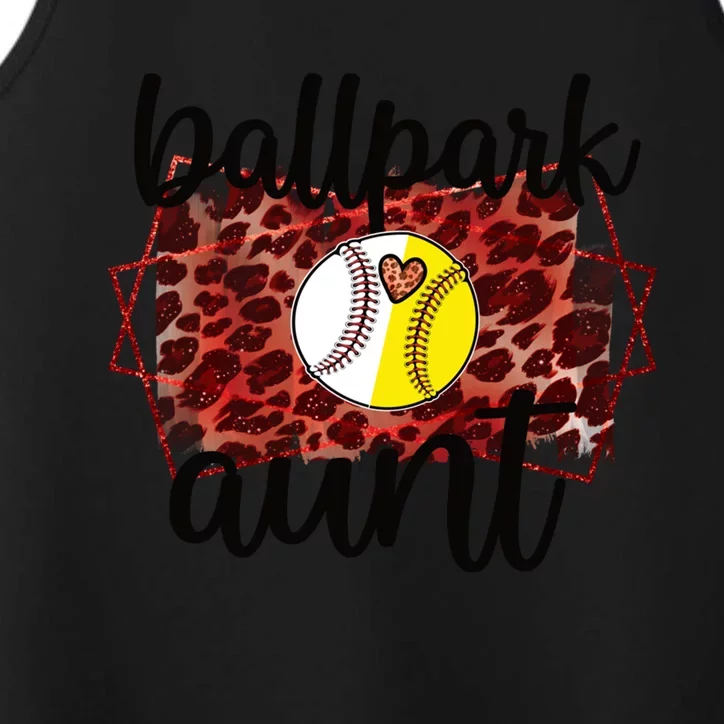 Ballpark Aunt Proud Baseball Softball Player Auntie Meaningful Gift Performance Tank