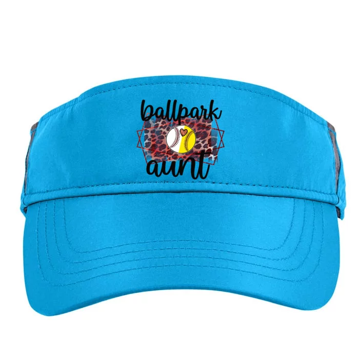 Ballpark Aunt Proud Baseball Softball Player Auntie Meaningful Gift Adult Drive Performance Visor