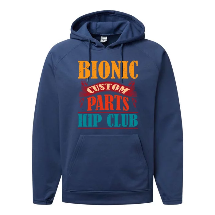 Bionic Aftermarket Parts Design Gift Knee And Hip Replacement Gift Performance Fleece Hoodie