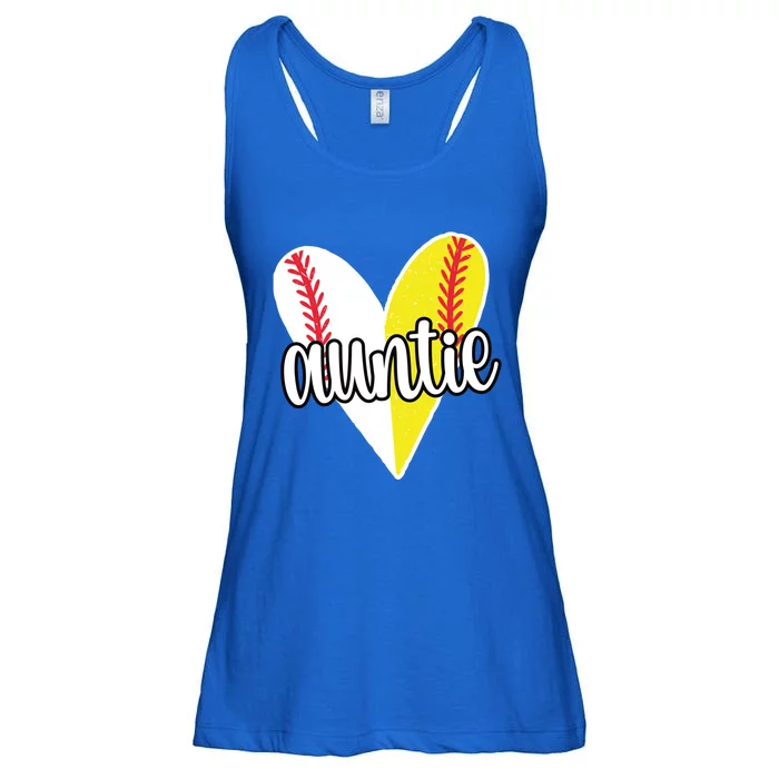 Baller Auntie Proud Softball Baseball Player Ball Aunt Cool Gift Ladies Essential Flowy Tank