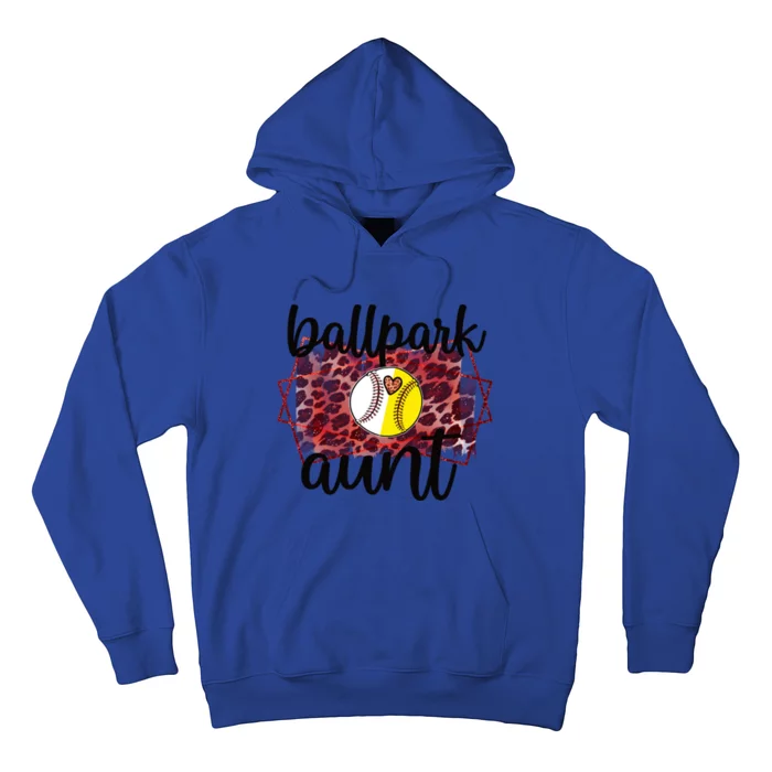 Ballpark Aunt Proud Baseball Softball Player Auntie Gift Hoodie