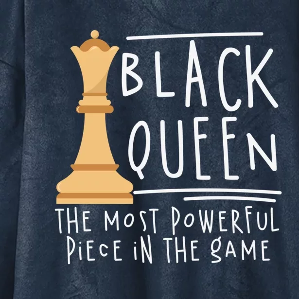 Black African Queen The Most Powerfull Piece Melanin Gift Hooded Wearable Blanket