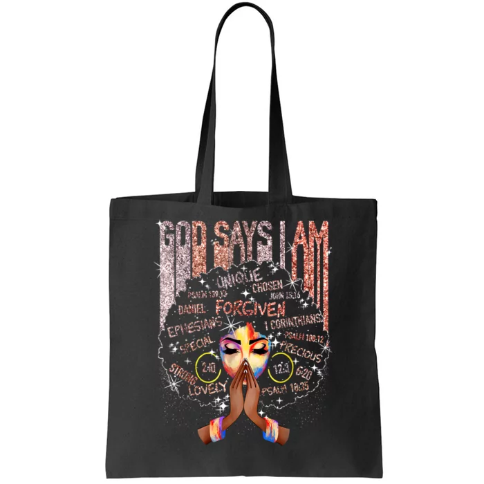 Black Afro Queen Melanin Dripping African Womens Juneteenth Tote Bag