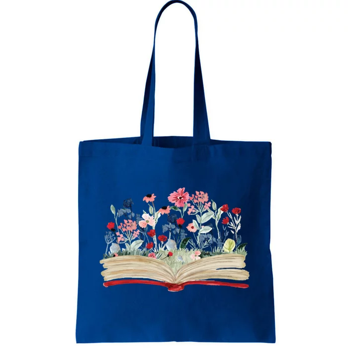 Bookworm Avid Reader Flowers Literature Meaningful Gift Book Reading Cool Gift Tote Bag