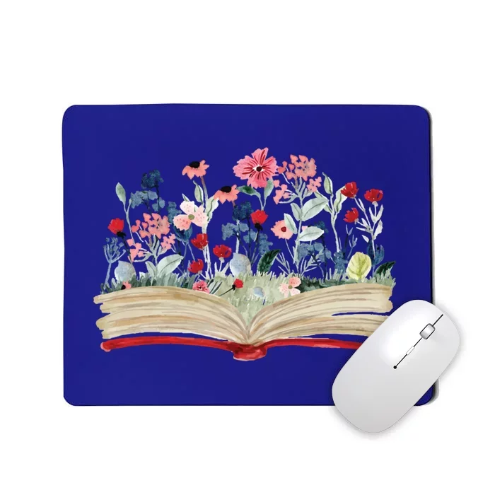 Bookworm Avid Reader Flowers Literature Meaningful Gift Book Reading Cool Gift Mousepad