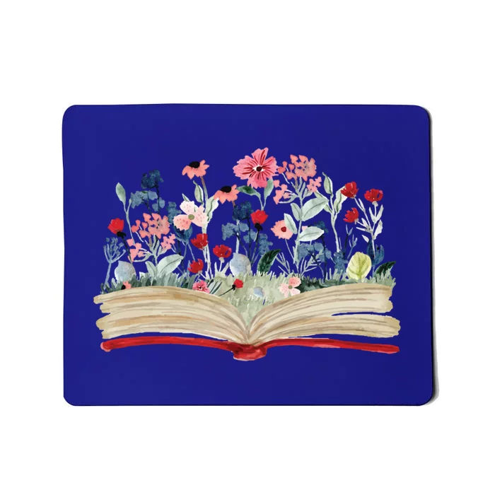 Bookworm Avid Reader Flowers Literature Meaningful Gift Book Reading Cool Gift Mousepad