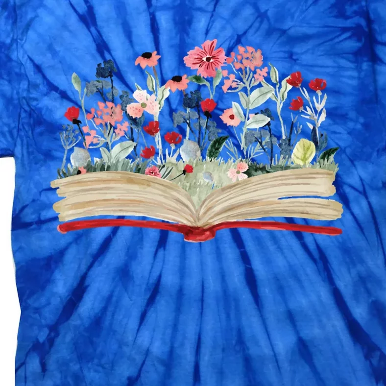 Bookworm Avid Reader Flowers Literature Meaningful Gift Book Reading Cool Gift Tie-Dye T-Shirt