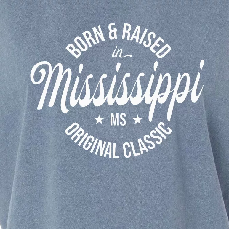 Born And Raised In Mississippi Garment-Dyed Women's Muscle Tee