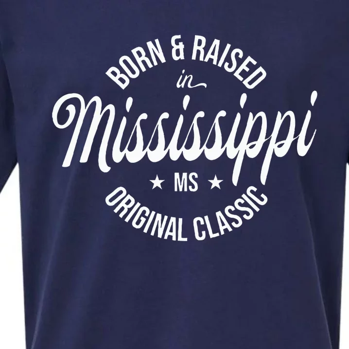 Born And Raised In Mississippi Sueded Cloud Jersey T-Shirt