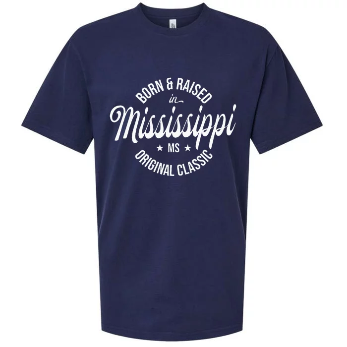 Born And Raised In Mississippi Sueded Cloud Jersey T-Shirt