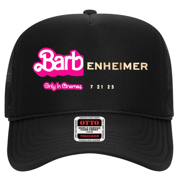 Barbenheimer Appreal Retro Women Men High Crown Mesh Trucker Hat